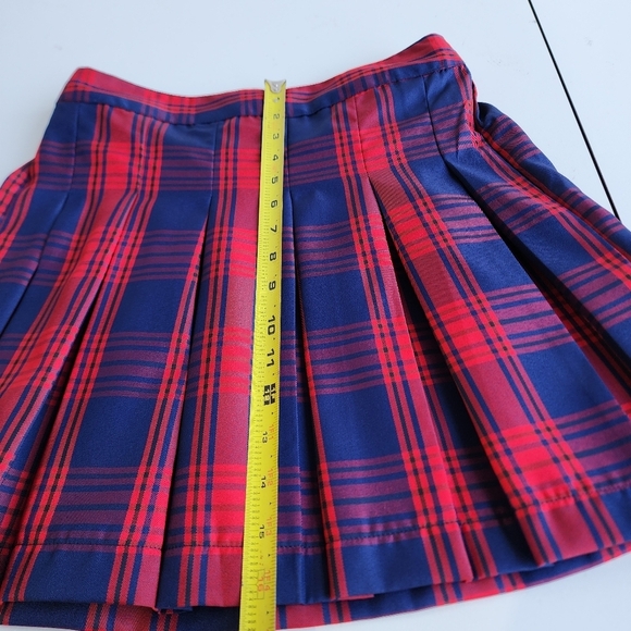 NWT Sim & Sam Women's Blue Red Plaid Mini Skirt Style: Urban Sample Sz M - Picture 3 of 9
